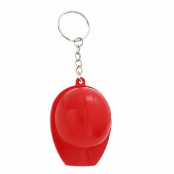 Hard Hat Keychain Bottle Opener-Red - Picture 2 of 3